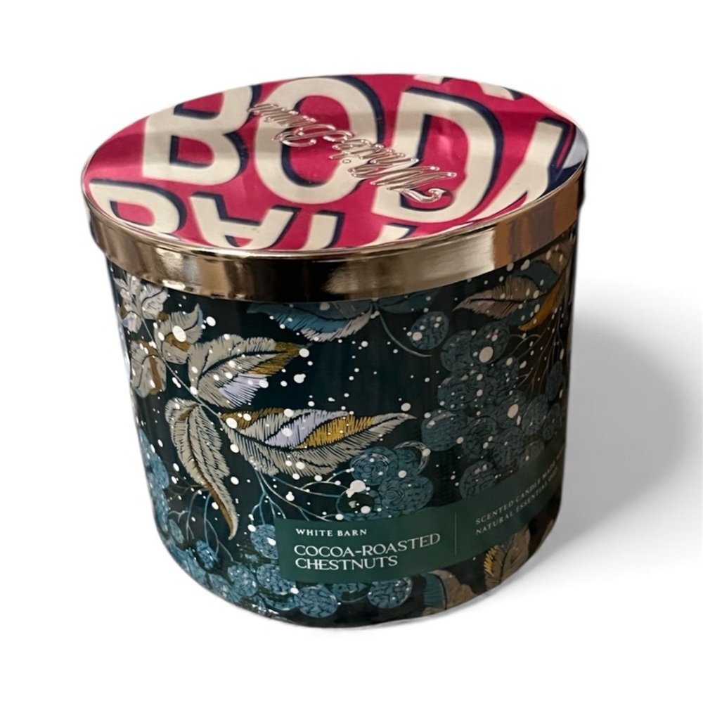 Bath & Body Works White Barn Cocoa-Roasted Chestnuts 3-Wick Candle